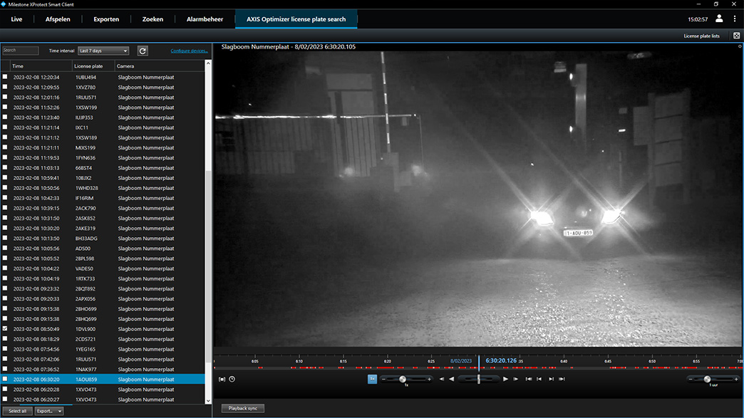 Milestone camerabewaking - nummerplaat herkenning 'snachts